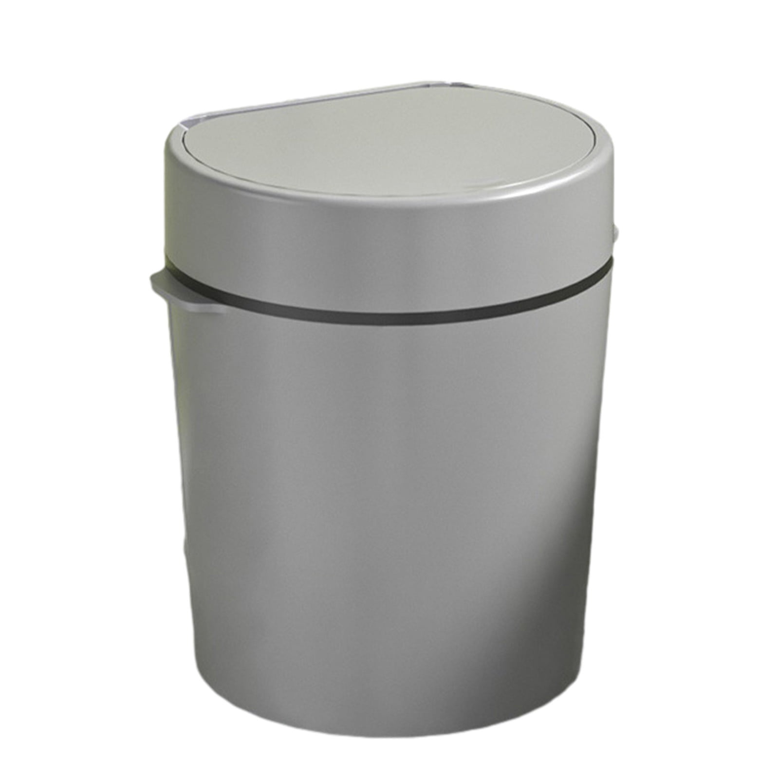Plastic Garbage Container Bin With Press Top Lid, White,Beige,Gray