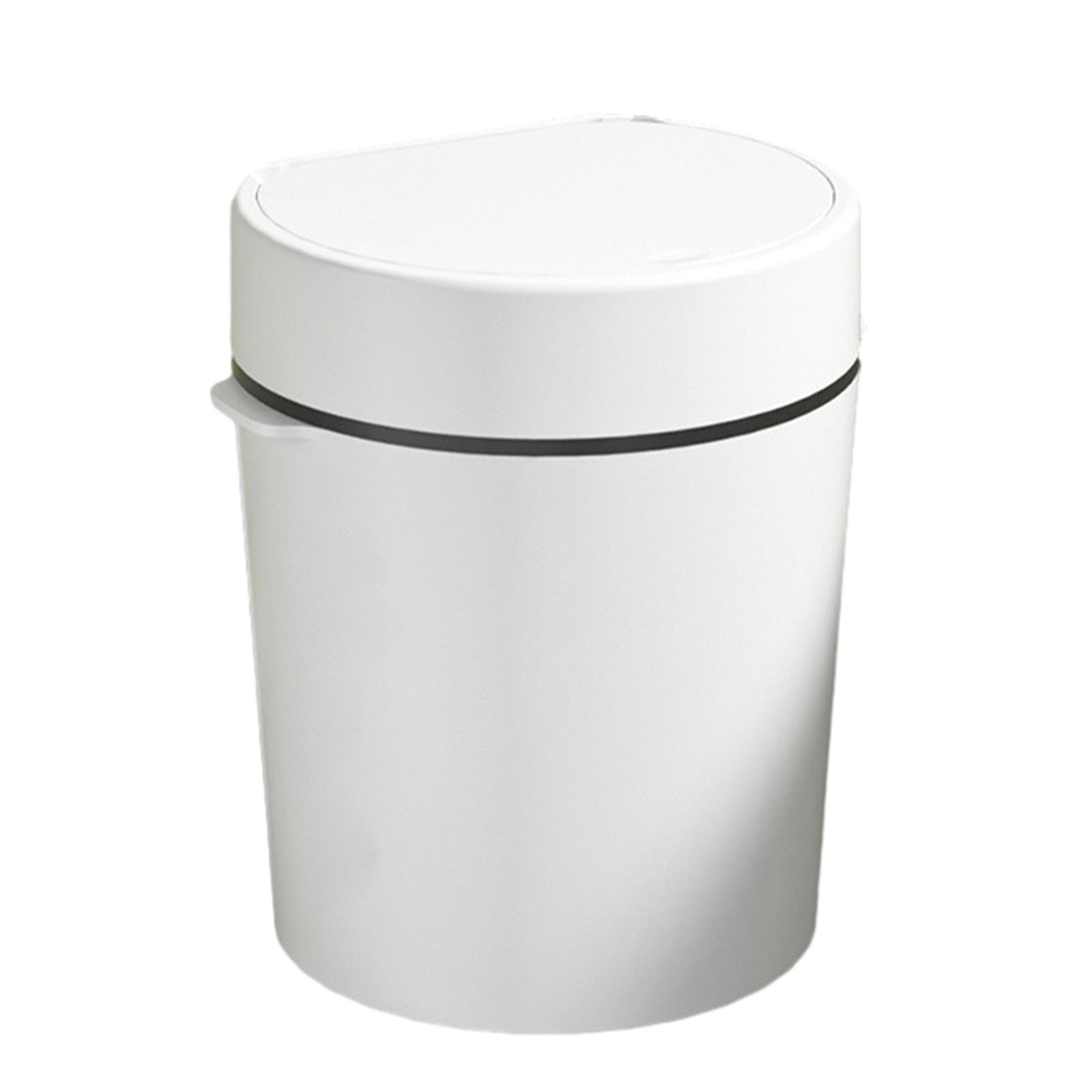 Plastic Garbage Container Bin With Press Top Lid, White,Beige,Gray