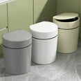 thumbnail image 1 of Plastic Garbage Container Bin With Press Top Lid, White,Beige,Gray,Plastic Garbage Bin,Wastebasket For Home,Kitchen,Bathroom,Garage, 1 of 9