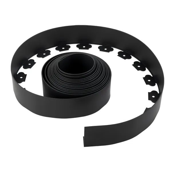 Plastic Garden Border Edging 33ftx4in with 30 Spikes and 2 Stakes,Flexible No Dig Lawn Edging Roll,UV-Resistant Mini Fence for Flower Beds and Yard