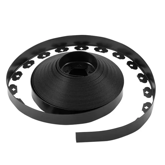 Plastic Garden Border Edging Roll 100ftx1.6in,Flexible No Dig Lawn Edging with 120 Spikes,UV-Resistant Mini Fence for Flower Beds and Pathways