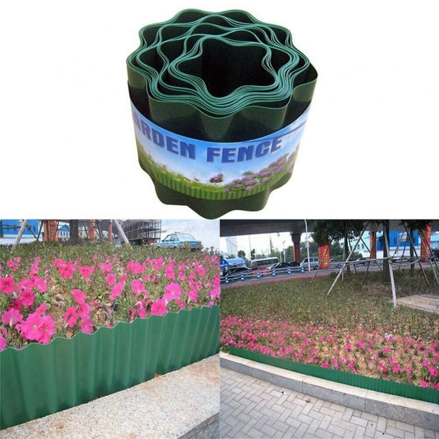 Plastic Garden Edging Green Corrugated Landscape Edging Grass Fence ...