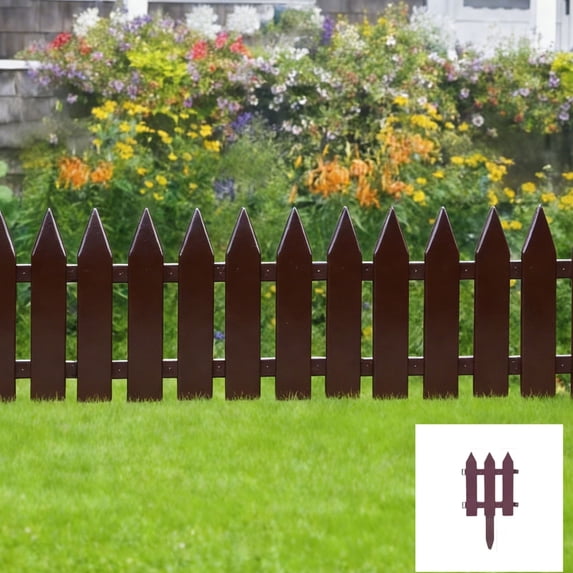 Plastic Garden Fence Border for Flower Beds and Lawns 1-Pack
