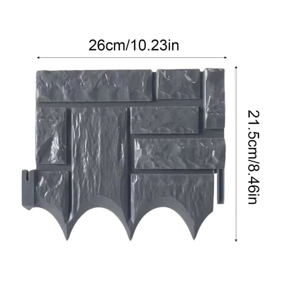Plastic Garden Fence Border for Landscaping, Outdoor Yard Edging, Tree Rings, Grass and Stone Separation, Weatherproof, Easy to Install Primer