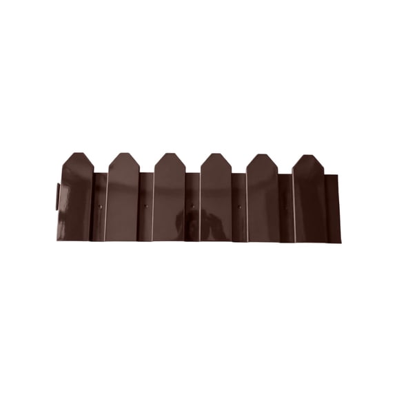 Plastic Garden Fence Picket Edging for Lawn, Flowerbed, Greenery Border Decorative Yard - 22x7in, Durable Weather Resistant Modular Panel