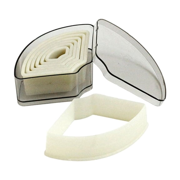 Plastic Geometric Cookie Cutter Set Multi Size Biscuit Cutting Rings Molds For Family Baking And Kids Cooking Activity