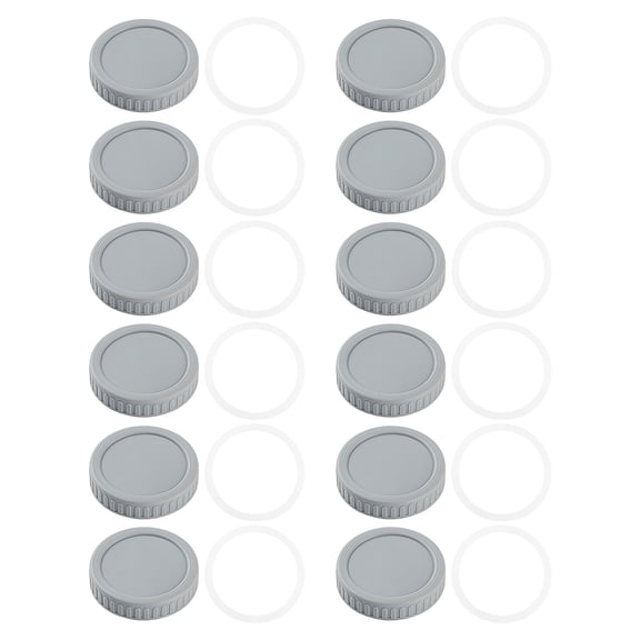 Glass Bottle Lids Jar Lids 12pcs 86mm PP Material Leakproof Scratch Proof Wide Mouth Suitable for 4 64Ounce Jars for Home Kitchen Food Storage Refrigerator Freezer