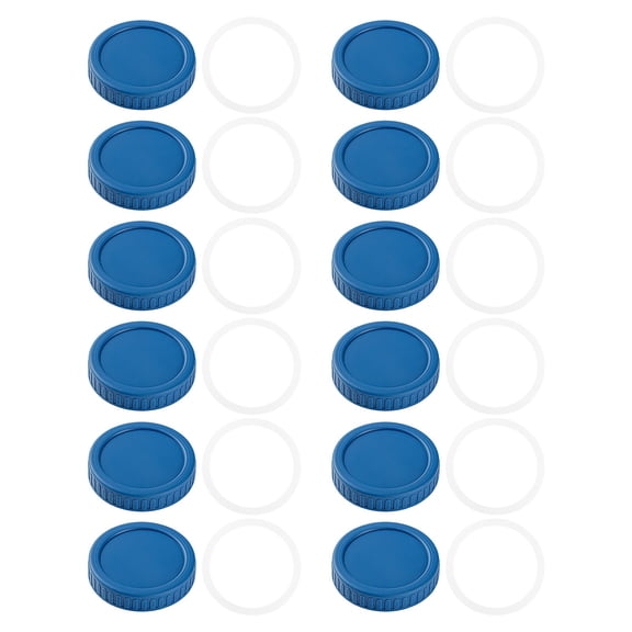 Glass Bottle Lids Jar Lids 12pcs 86mm PP Material Leakproof Scratch Proof Wide Mouth Suitable for 4 64Ounce Jars for Home Kitchen Food Storage Refrigerator Freezer