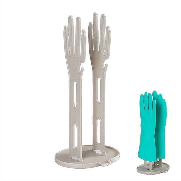 Plastic Glove Drying Rack, Multifunctional Removable Drain Rack for Gloves & Dishcloths, Kitchen Countertop Storage Organizer