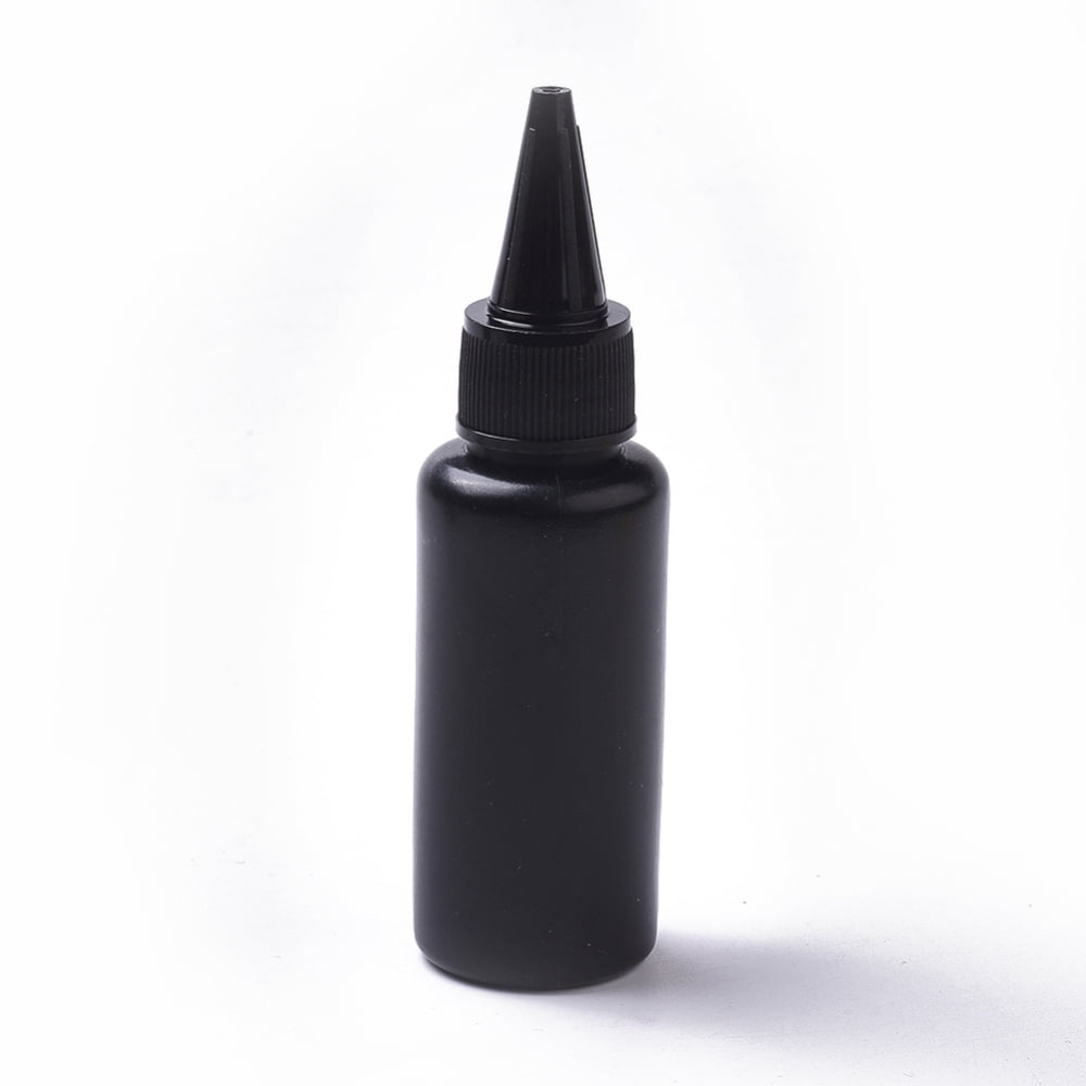 Plastic Glue Bottles Black 10.3x2.5cm Capacity: 30ml DIY