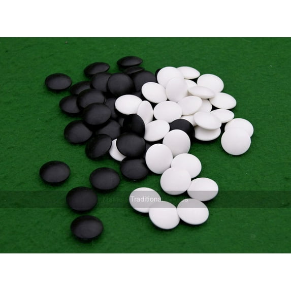 Plastic Go Stones, 8.5mm thick (180 of each color)