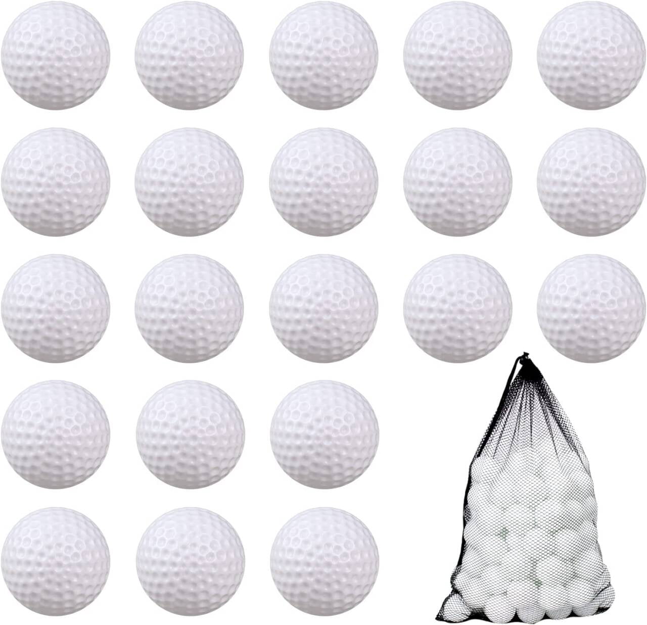 Plastic Golf Balls Practice, 100 Pack Hollow Plastic Golf Balls Indoor Outdoor Training, Golf Party Decorations