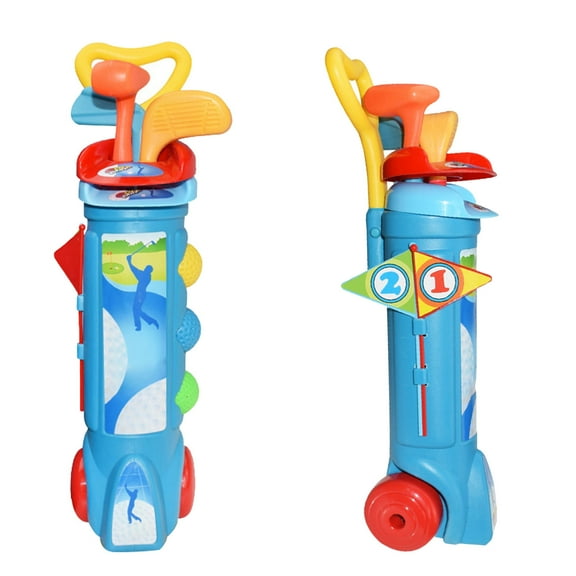 Golf Clubs Set_Educ-Ational Golf Toys Sets for_ Ki-Ds, Outdoor indoor Sports Golf Game Toys_Chil-Dren'S Set Toys Sturdy & Multi-Colored Christmas New Year Birthday Party Gift - 11 Pieces