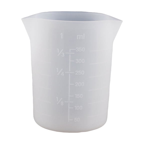 Plastic Graduated Beaker with Spout for Laboratory Classroom Scientific Measuring and Mixing Applications 500ml Capacity