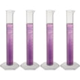thumbnail image 1 of Plastic Graduated Cylinder Set - Education Equipment for Industrial and Academic Labs - Polypropylene Plastic - Science Research, Chemistry Classroom Supplies (10mL, 4-Pack), 1 of 5