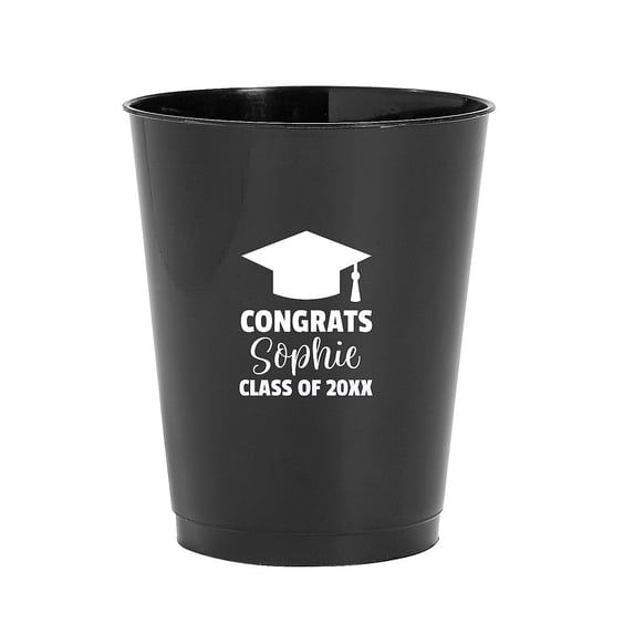 Plastic Graduation Party Stadium Cups Bulk 50 Ct