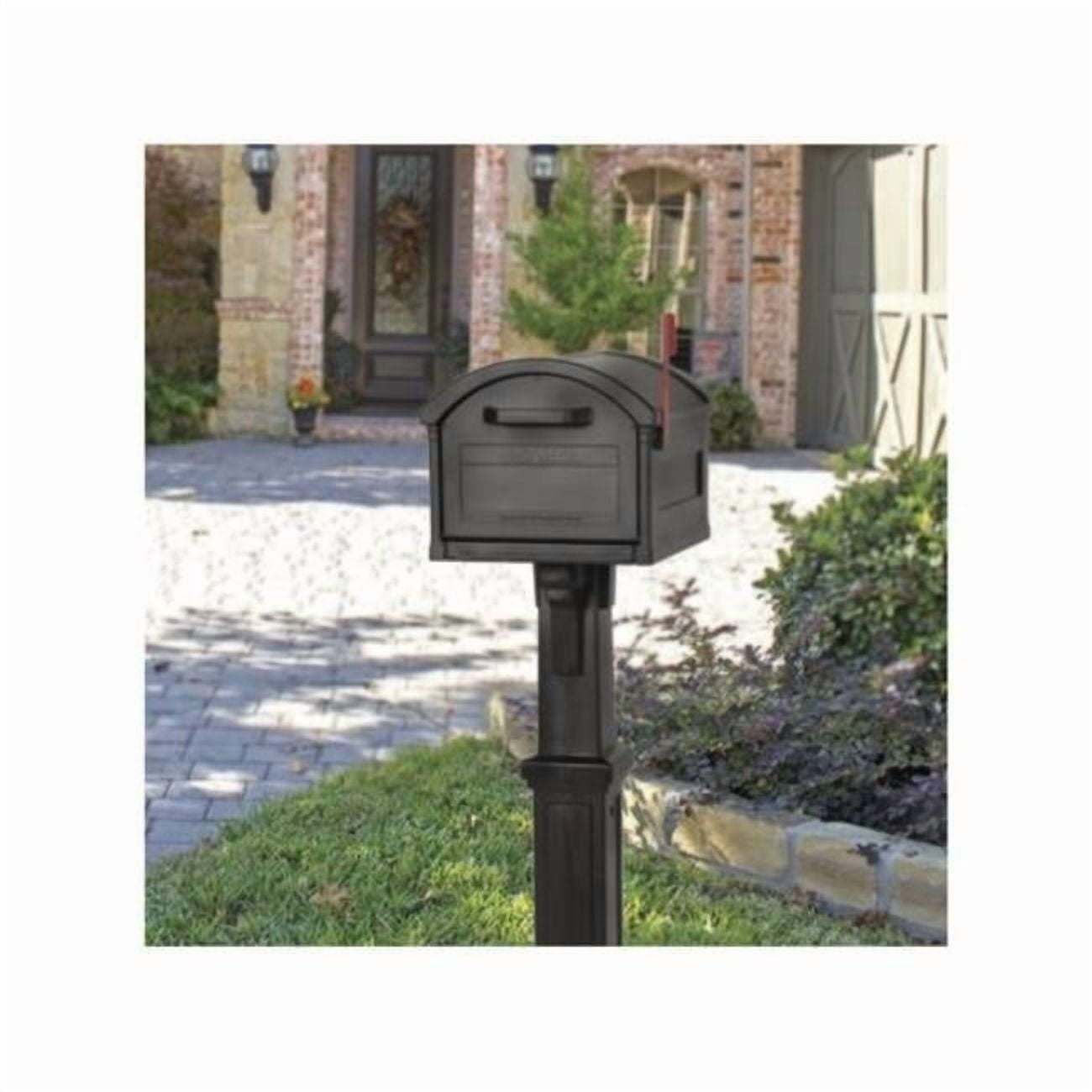 Plastic Grand Haven Mailbox & Post Cover Combo, Black - Extra Large