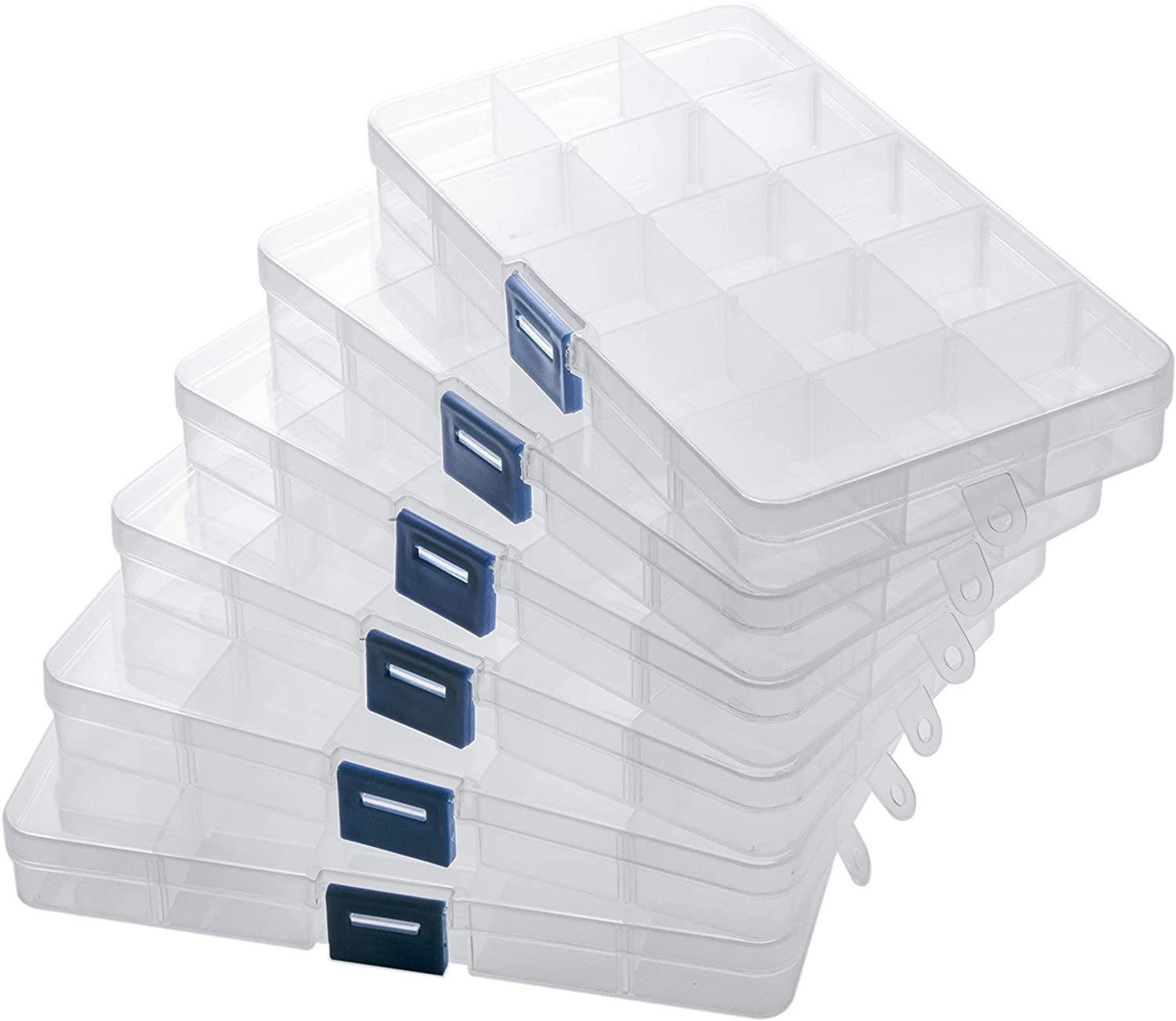 Plastic Grid Box Storage Organizer Case for Display Collection with