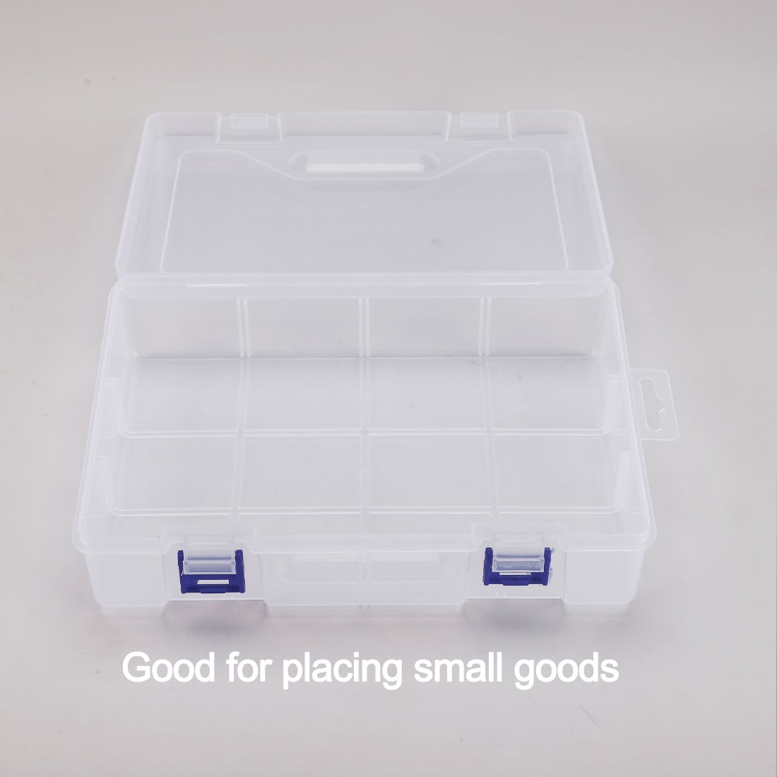Plastic Grid Storage Box Clear Storage Clear Container Compartment Box