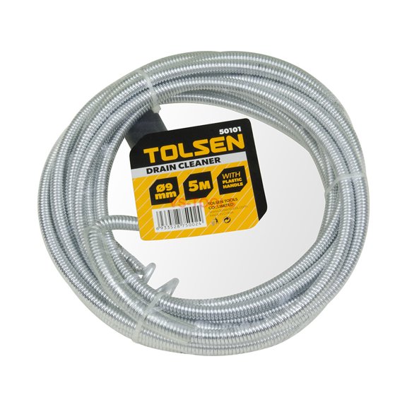 Plastic Grip 5M 16Feet Snake Spring Pipe Rod Sink Drain Cleaner Wire