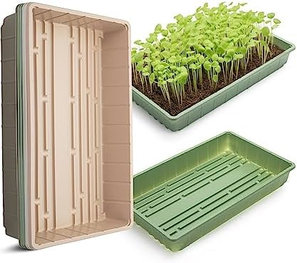 -Plastic Growing Trays, 5 Pack, Plant Tray, Seed Tray, Propagation Tray