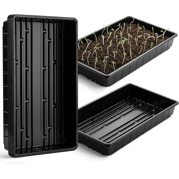 -Plastic Growing Trays, 5 Pack, Plant Tray, Seed Tray, Propagation Tray
