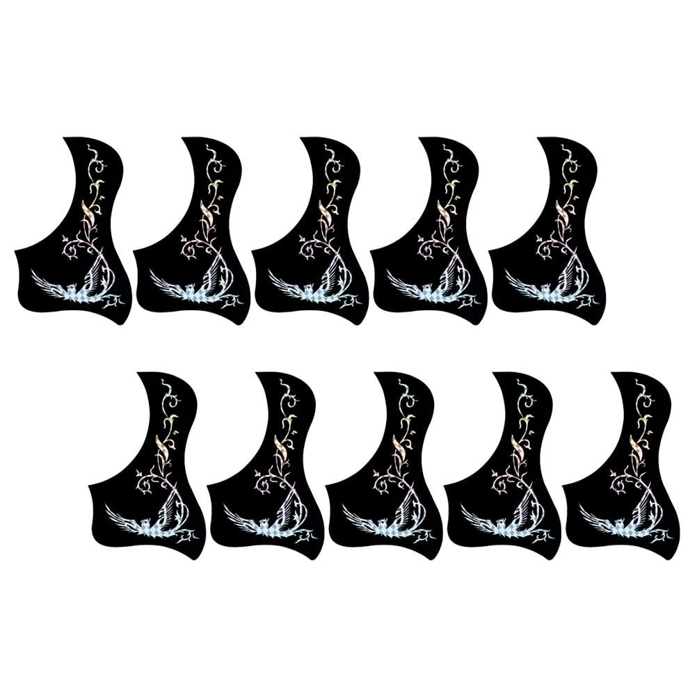 Plastic Guitar Pickguard Sound Hole Stickers 10 Pcs Pickguards Acoustic