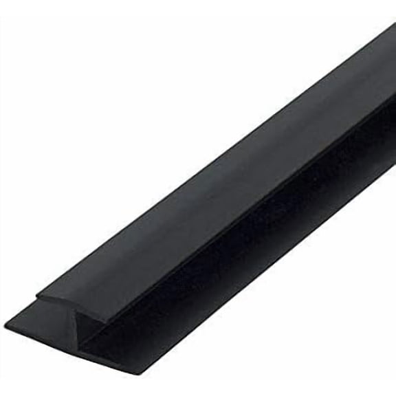 Plastic H Channel Fits Material 1/4 Inch Thick Black ABS Divider Moulding 46 Inch Length (Pack of 2)$$Tools & Hardware Other
