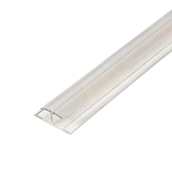 Plastic H Channel Fits Material 1/4 Inch Thick Clear Butyrate Divider Moulding with Adhesive 46 Inch Length (Pack of 3)