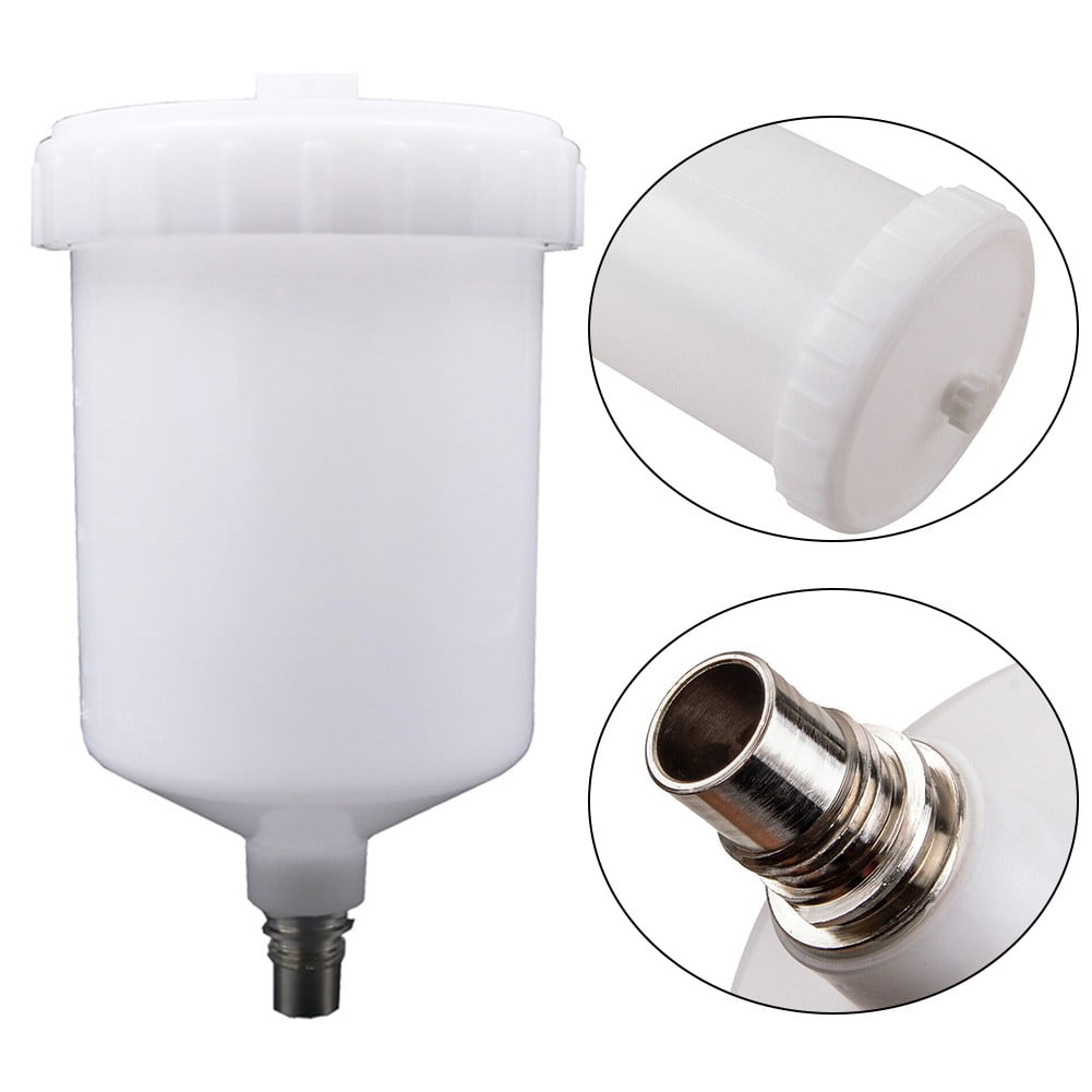 Plastic HVLP Paint Cup Pot Fit for SATA Spray Connector Jet Paint Sprayer A4