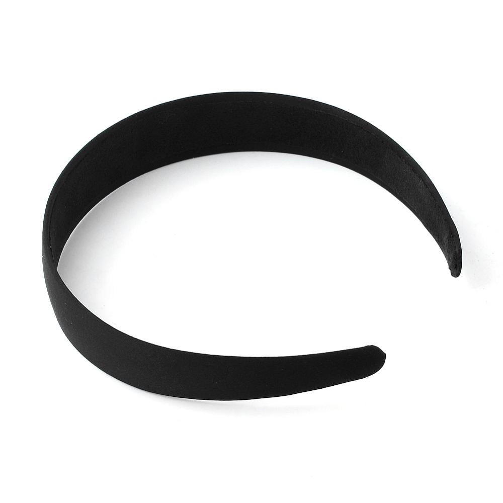 Plastic Hair Bands with Cloth Covered Black 30mm Inner Diameter: 125mm
