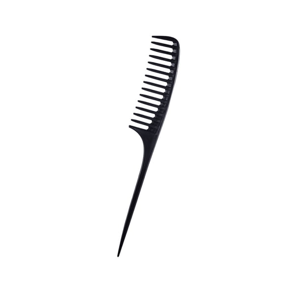 Plastic Hair Comb For Salon Use Featuring Wide Teeth Pointed Tip For Easy Parting And Styling Comfortable Handle