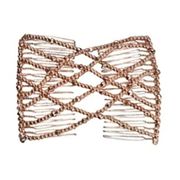 Plastic Hair Comb for Lazy Buns with High Elasticity and Glass Bead Decoration