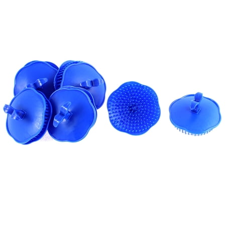 Plastic Hair Scalp Massage Comb Shampoo Brush Dark Blue 10Pcs