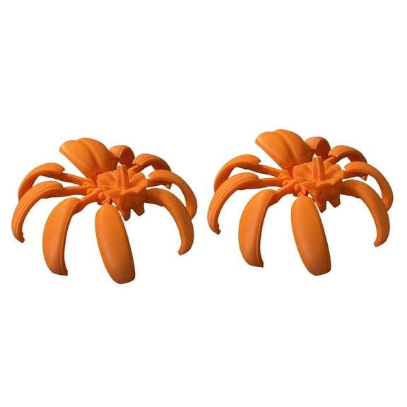 Plastic Halloween Spiders Pumpkin Transform Figurine Ornament Home Decoration Easy Setups For Festives Display