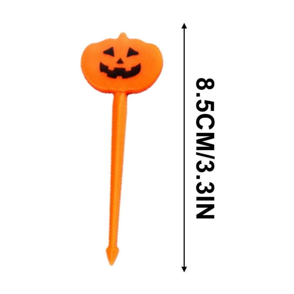 Plastic Halloween Toothpicks 6 PcsHalloween Cupcake Topper Cake Decorations Picks Ghost Decor for Kids Birthday Themed Party Favors Supplies