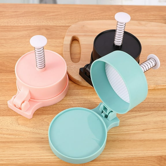 Plastic Hamburger Patty Press Mold and Rice Ball Maker for Burgers and Sushi
