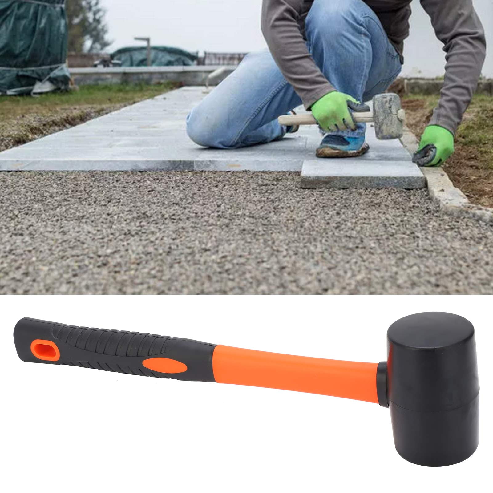 Plastic Hammer, DeadBlow Hammers With 2Color Handle, Suitable For