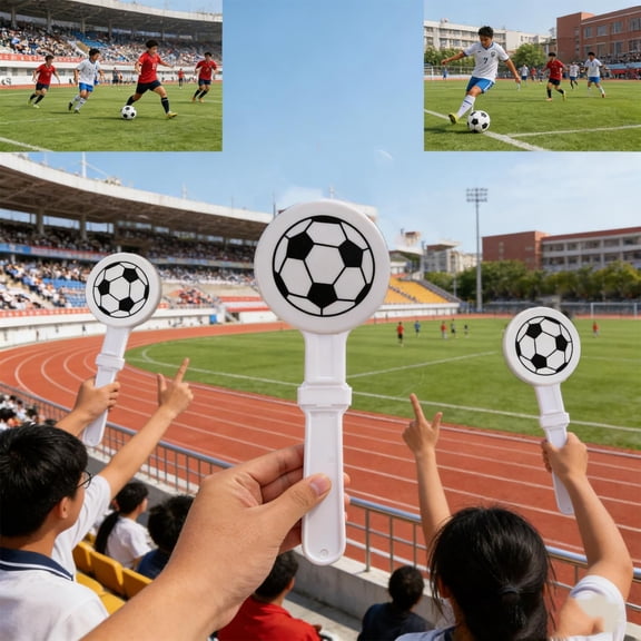 Plastic Hand Clappers Soccer Ball Games Fun Noisemakers for Parties and Sporting Events - Cheer Props for Football Sporting Game 25.7 cm