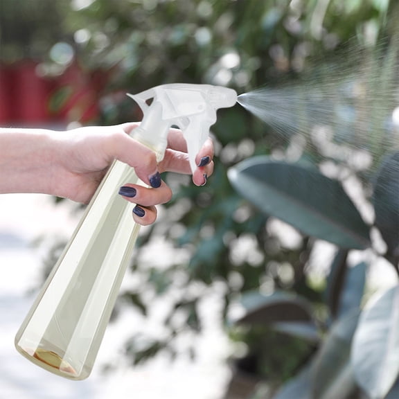 Plastic Handheld Spray Bottle, 400ml Fine Mist Water Sprayer for Plants, Hair, Cleaning, Gardening, Misting, Adjustable Nozzle, Trigger Sprayer with Continuous Spray, for Indoor Outdoor Use(Yellow)