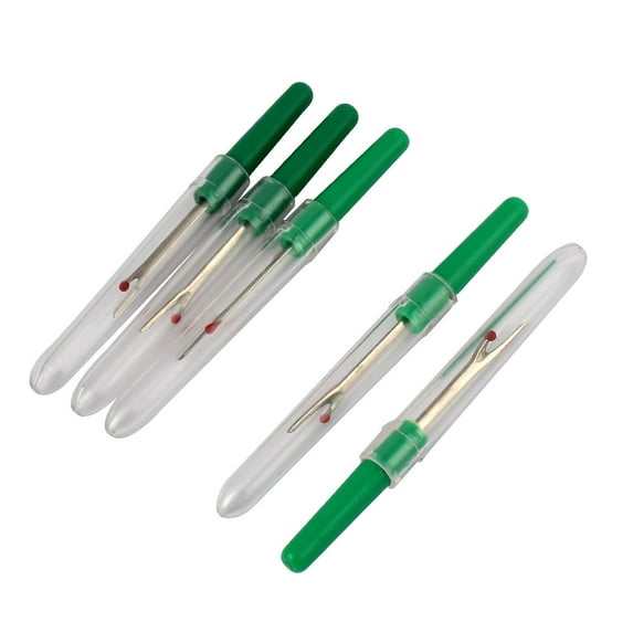 Plastic Handle Sewing Stitch Thread Unpicker Seam Ripper Tools Green 5 Pcs
