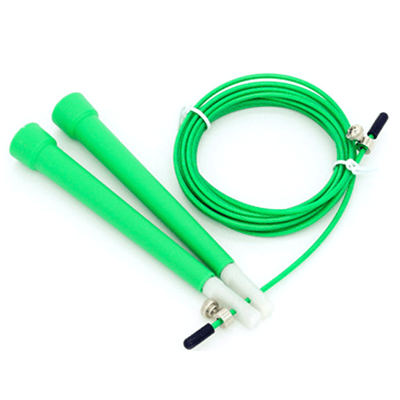 Plastic Handle Wire Rope Skipping Adult Sports Student Fitness Equipment Rope Skipping - green