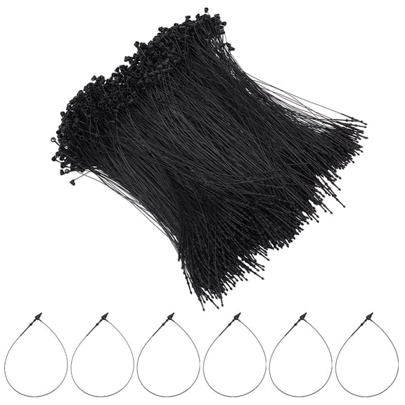 Plastic Hang Tag Fasteners Black 17.9x0.4cm 1000pcs/set