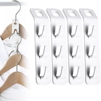 Plastic Hanger Hook Hanging Hooks, 4X Hanger Hooks Hooks, White
