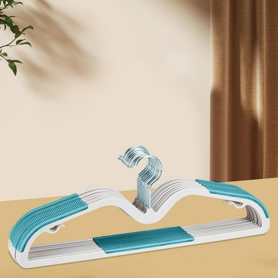 Plastic Hanger Short Neck Non-Slip Thickened Clothes Hanger - Space Saving Household Storage Rack for Wardrobe Closet Organizer
