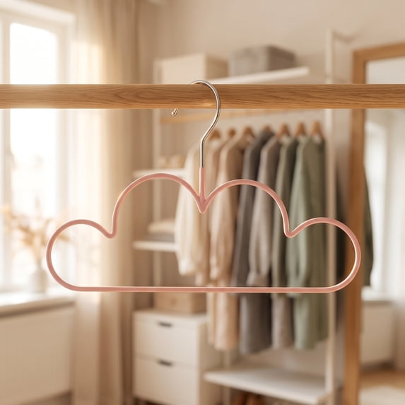 Plastic Hanger for Pants and Skirts - Durable Wardrobe Organizer for Home, Closet, Dorm, and Retail Displays Pink