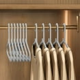thumbnail image 1 of Plastic Hangers 10 Pack Heavy Duty Dry Wet Clothes Hangers Space Saving 0.2" Thickness Super Lightweight Organizer, 1 of 7