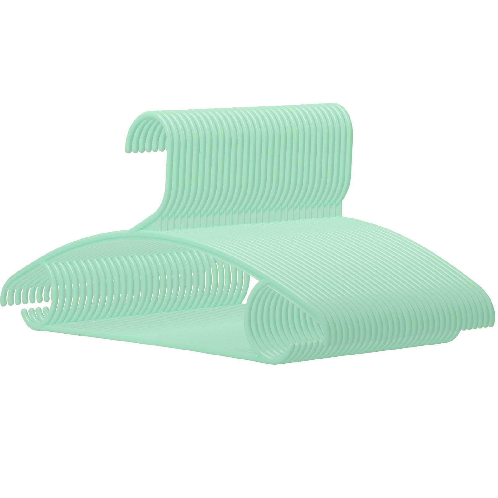 Plastic Hangers 60 Pack Heavy Duty Dry Wet Clothes Hangers Clothing Hangers for Everyday