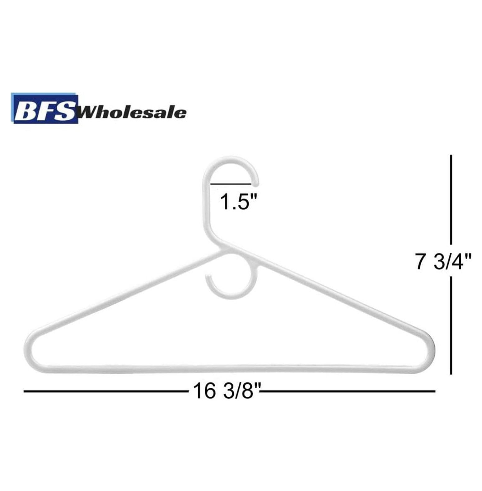 Heavy Duty Plastic Hangers – 16 Pack White Tubular Made In USA Durable 16 Inch