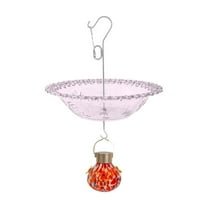 Plastic Hanging Bird Baths for Outdoors 9.4 Inch, Multifunctional Bird Feeder for Fruit Or Suet, Birdfeeder Gift for Bird Lovers (Purple, 1Pc)